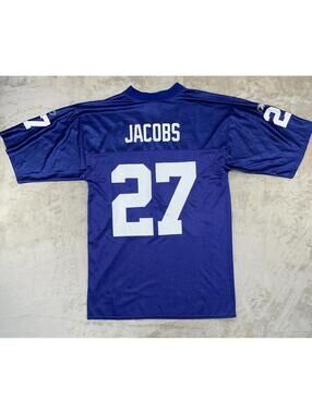 Vintage Reebok NFL New York Giants Brandon Jacobs #27 Size Medium *Flaw*